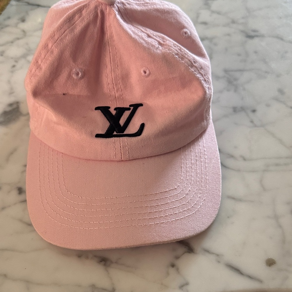 Pink LV Logo Cap